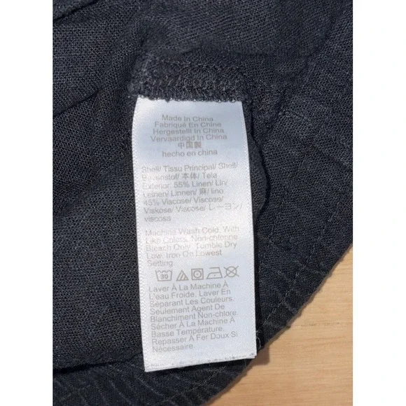 J Crew Shorts Womens Medium Black Linen Blend Drawstring Casual Pockets - Picture 6 of 6